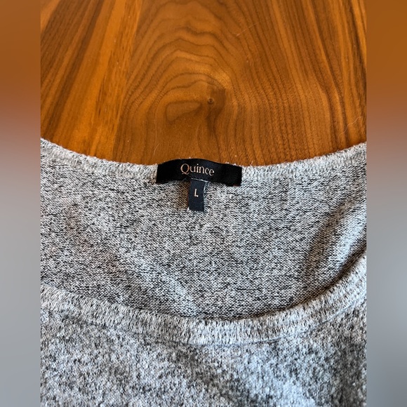 Quince Relaxed Gray Dolman Knit | Minimalist Quiet Luxury L - Picture 5 of 5